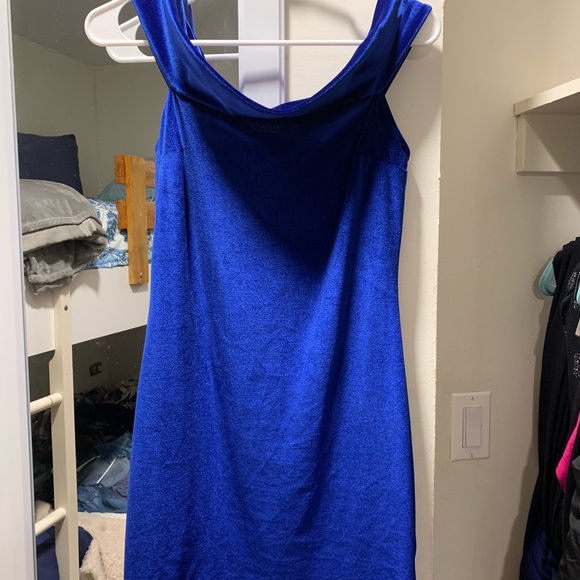 Urban Outfitters Sapphire Velvet Mini Dress - Picture 2 of 3